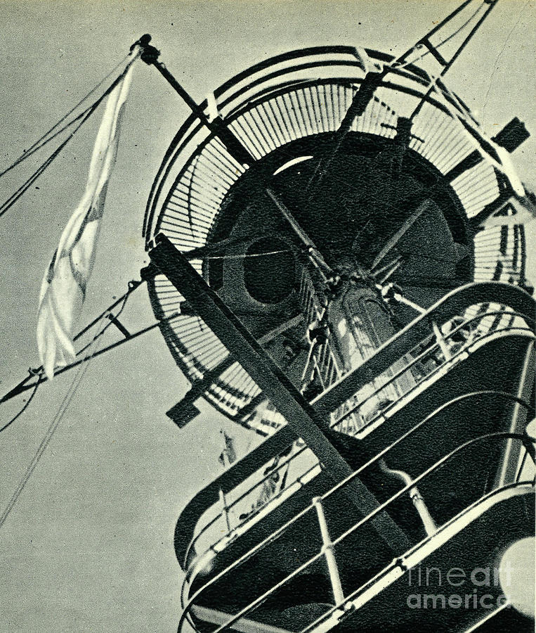 Closeup Of The Mast And Crows Nest On Board Hms Ark Royal, 1939 Photograph by European School
