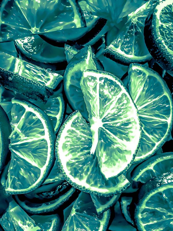 Closeup Slices Of Lime Background Photograph by Tim LA - Fine Art America