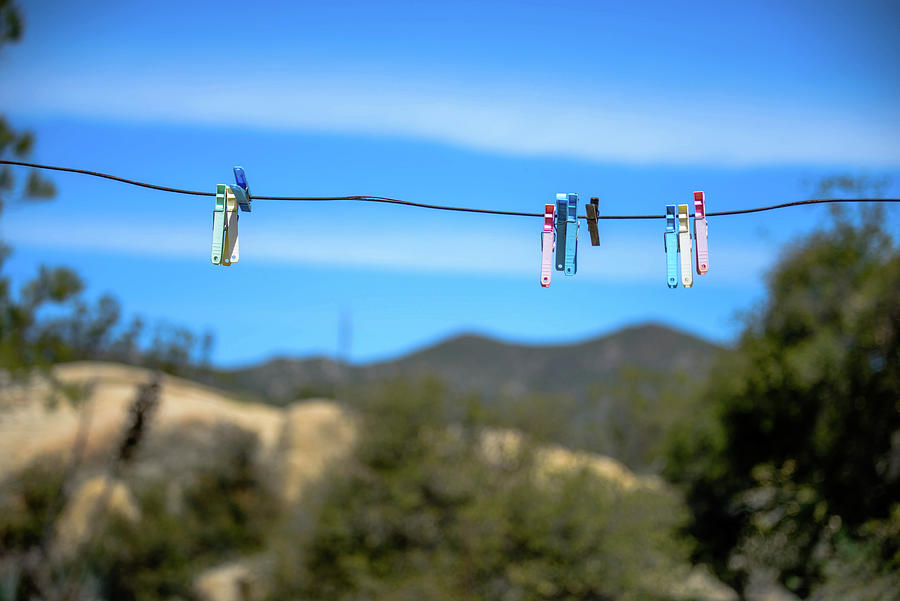 Clothesline in the Country Photograph by Debra Kewley