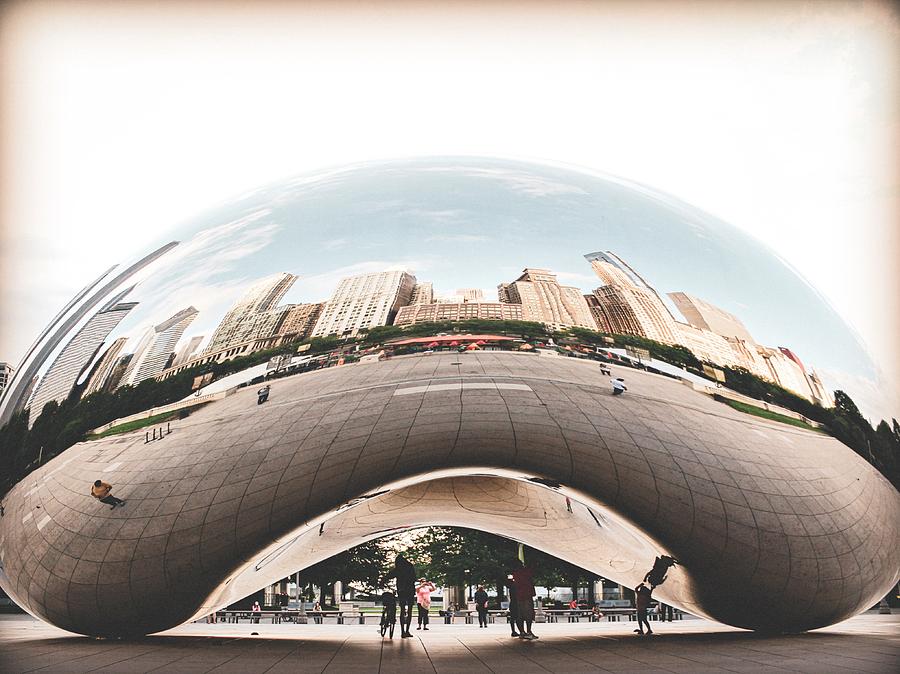 Cloud Gate Reflection Photograph by Mary Pille