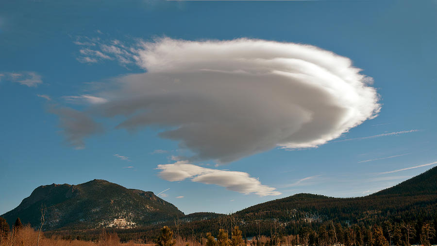 Cloud over Rocky Mountains Photograph by Gary Langley