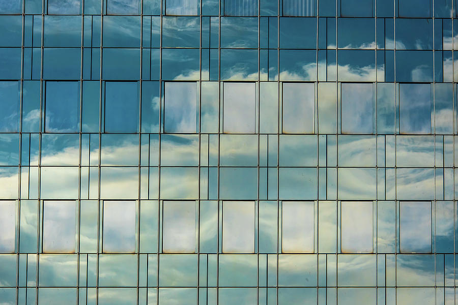 Cloud reflection in building window Pyrography by Sina Vodjani | Fine ...