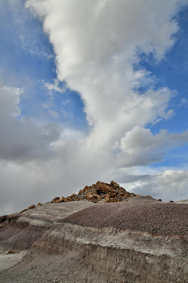 Cloud Rising above Bentonite Dunes in Utah Photograph by Ray Mathis