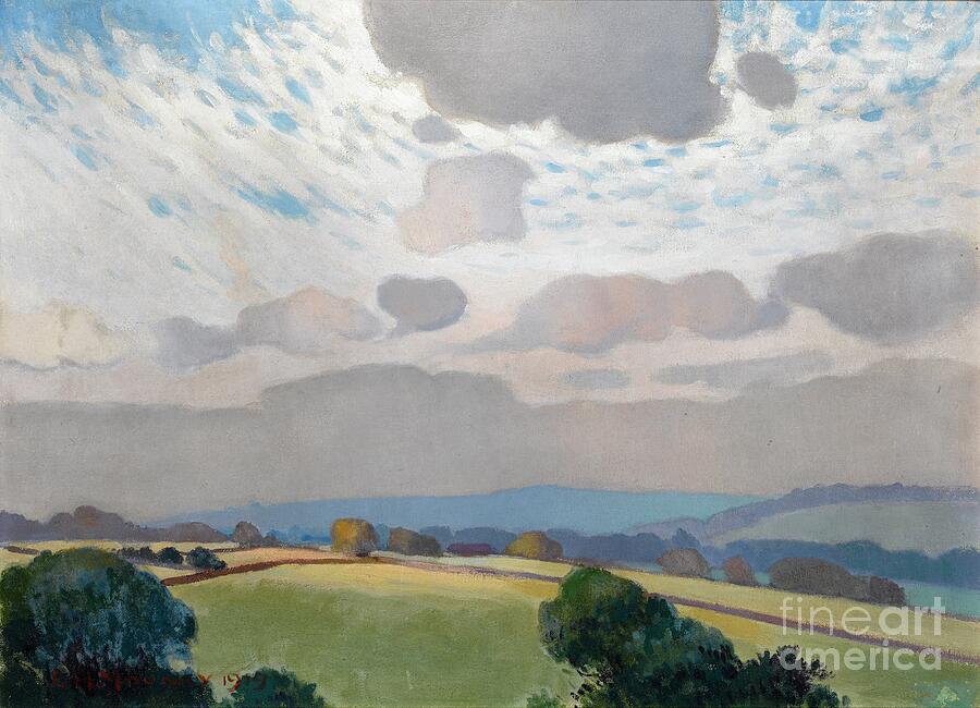 Cloudburst Late Afternoon 1919 Painting by Edward Hartley Mooney - Fine ...