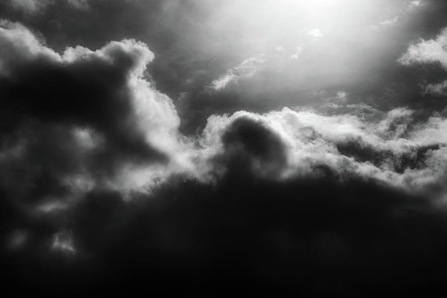Clouds 34 In Black and White Photograph by Greg and Chrystal Mimbs