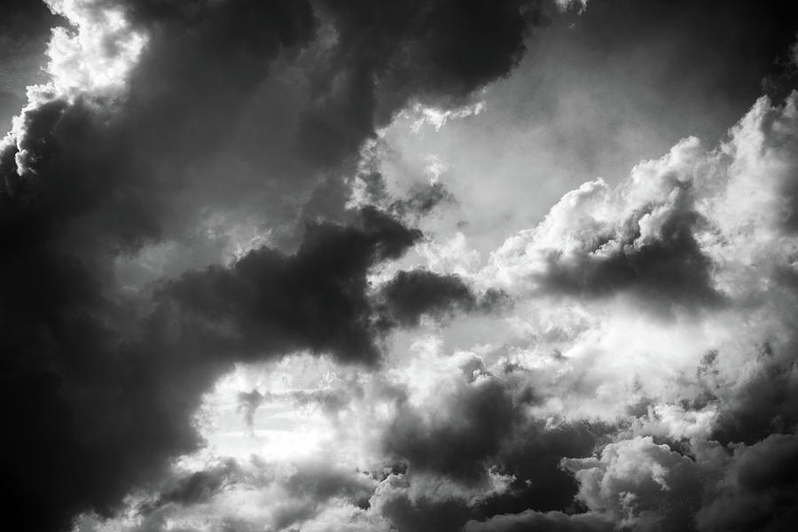 Clouds 47 In Black and White Photograph by Greg and Chrystal Mimbs