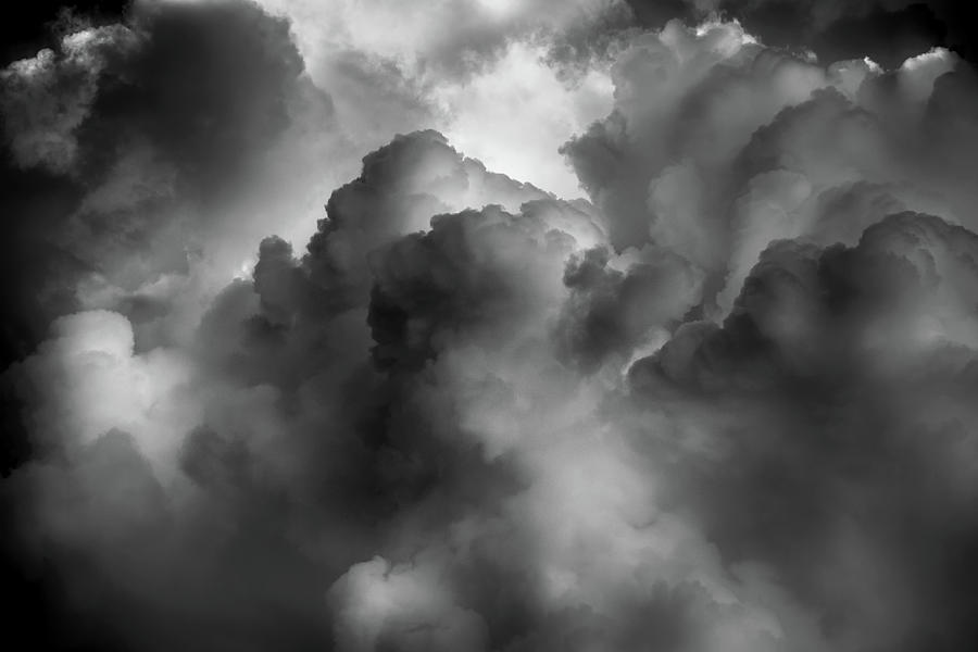 Clouds 9 In Black and White Photograph by Greg and Chrystal Mimbs