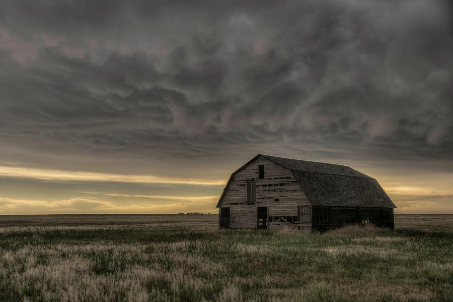 Clouds and Barn Photograph by Laura Hedien