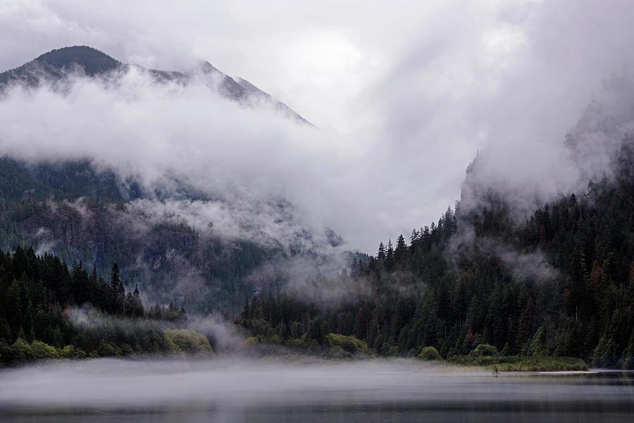 Clouds at Diablo Lake Photograph by David Lunde
