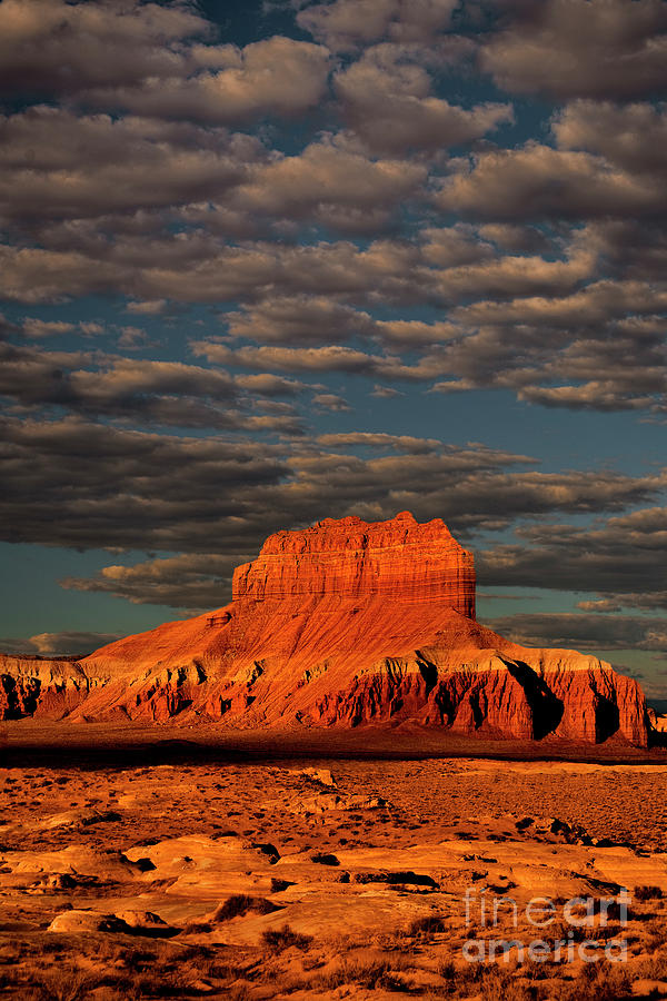 Clouds At Sunrise Wild Horse Butte Goblin Valley Utah Photograph by Dave Welling