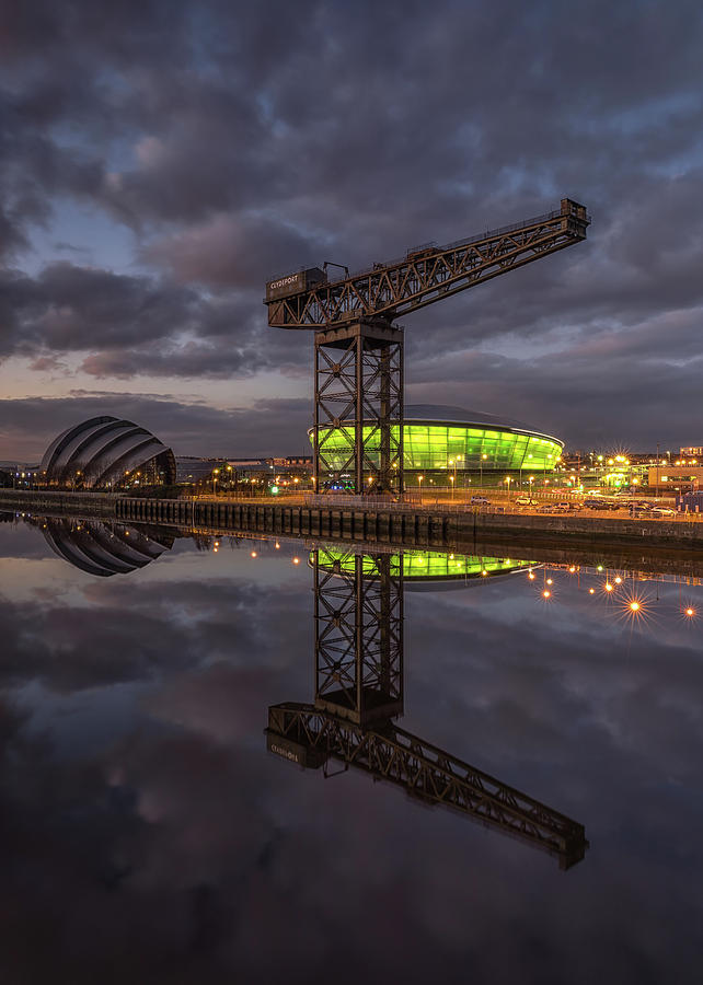 Crane Photograph - Clouds on the Clyde by Raymond Carruthers