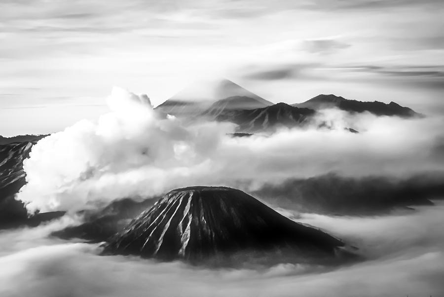 Clouds Over Bromo At Sunrise Photograph by Dieter Walther
