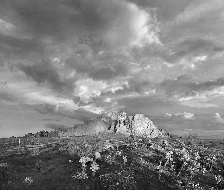 Clouds Over Kofa Mountain Photograph by Tim Fitzharris