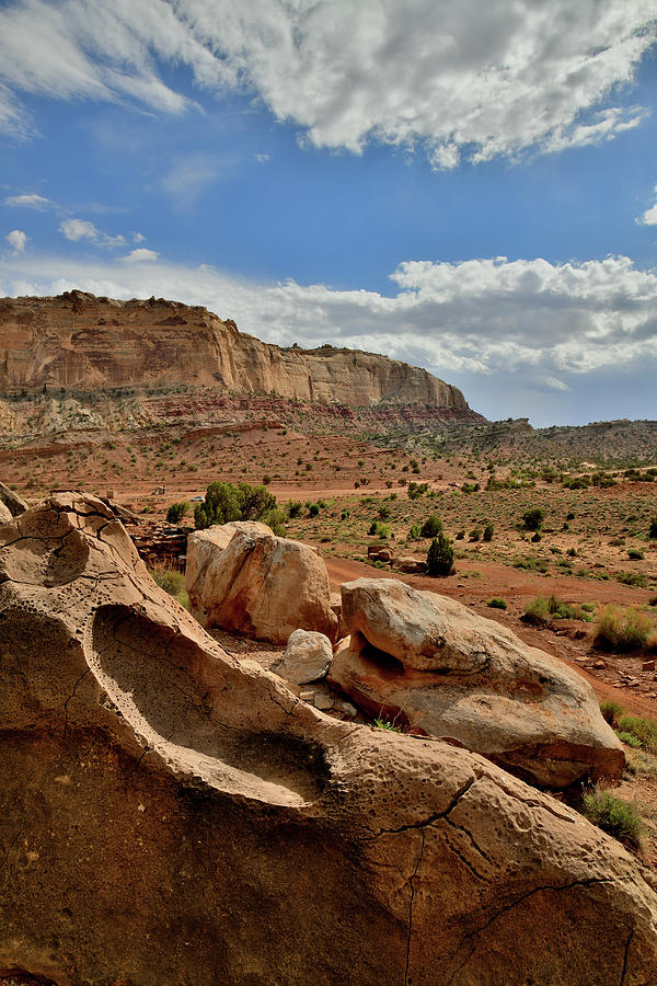 Clouds over Reef called San Rafael Swell Photograph by Ray Mathis