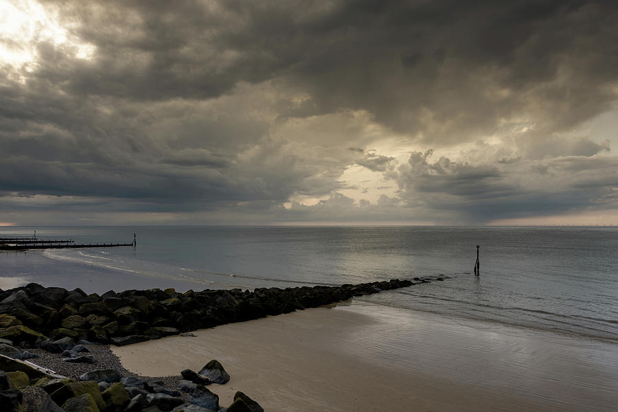 Clouds over Sheringham Beach Photograph by Scott Lyons