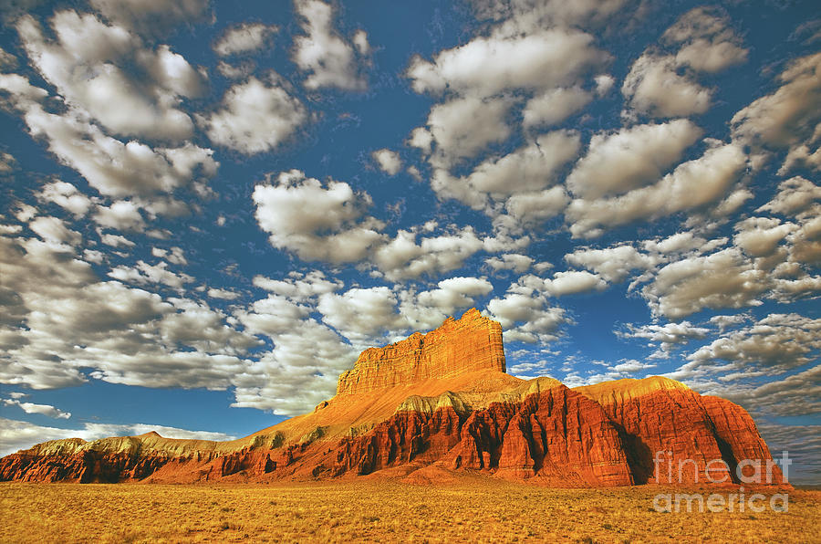 Clouds Over Wild Horse Butte Goblin Valley Utah Photograph by Dave Welling