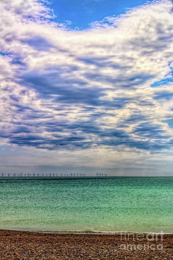 Clouds over Worthing Beach Photograph by Roslyn Wilkins