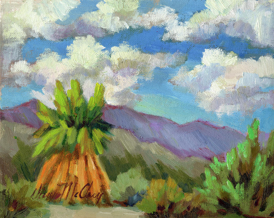 Clouds Passing The Santa Rosa Mountains Painting by Diane McClary