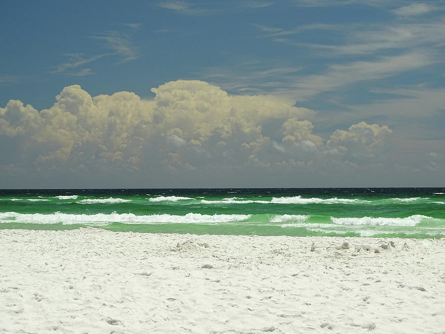 Clouds Rolling in on Sandestin Beach Photograph by Dan Podsobinski