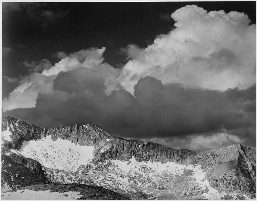 Clouds - White Pass Kings River Canyon Painting by Ansel Adams