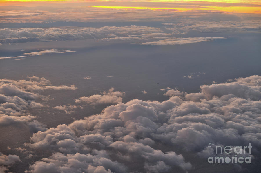 Cloudscape at sunset from an Airplane by Angelo DeVal Cloudscape at sunset from an Airplane by Angelo DeVal