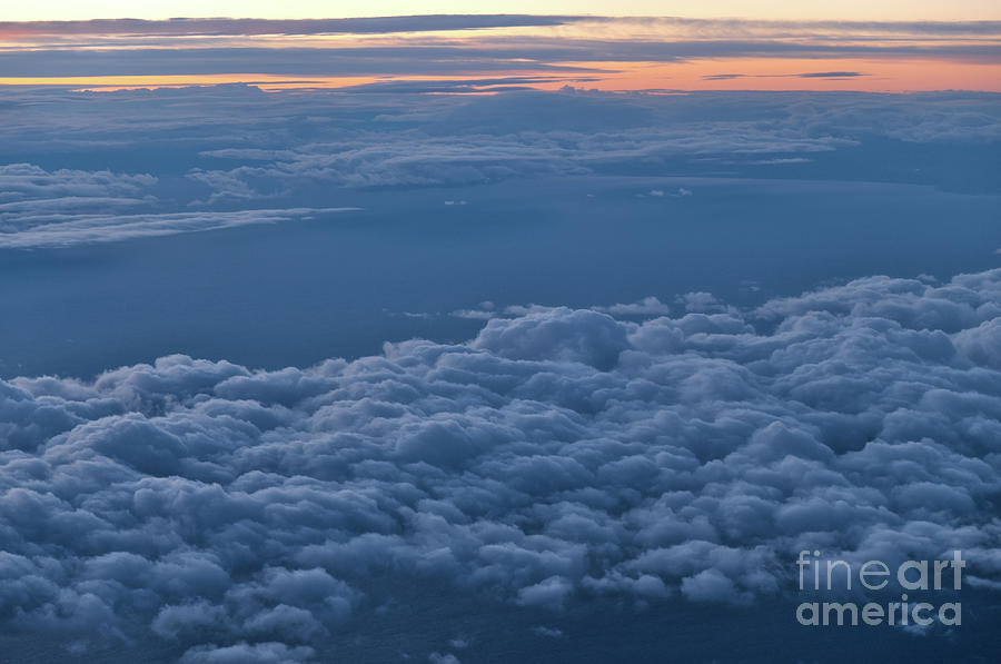 Cloudscape at Twilight from an Airplane by Angelo DeVal Cloudscape at Twilight from an Airplane by Angelo DeVal