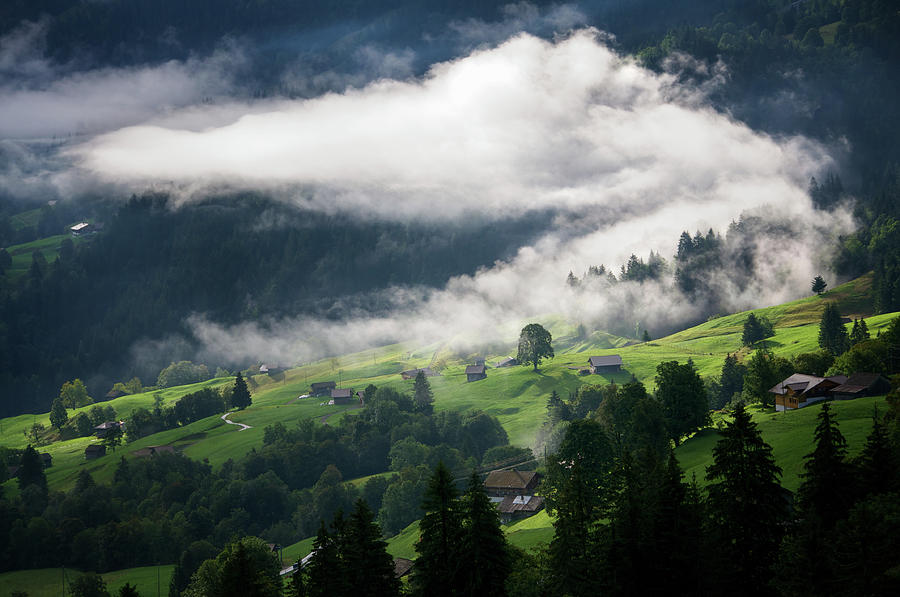 Cloudscape In The Grindelwald Photograph by Dvdwinters