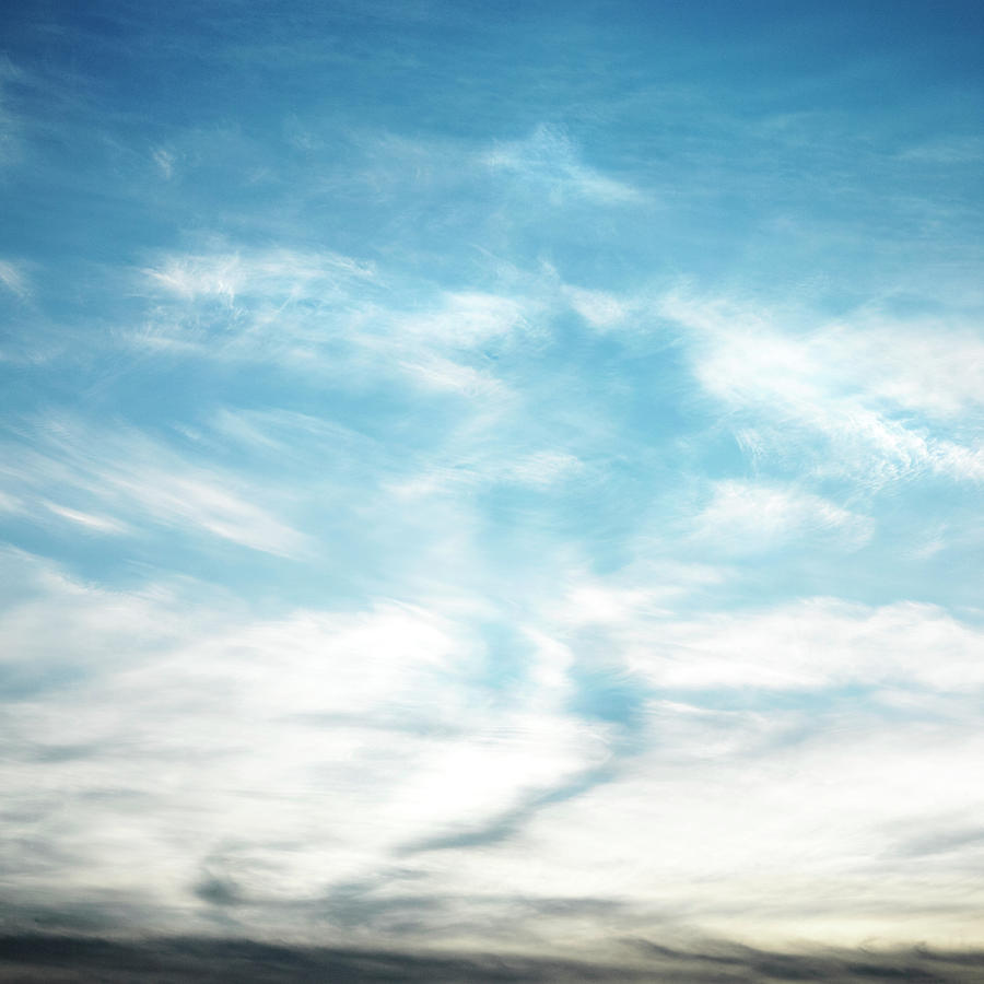 Cloudscape With Blue Sky And Cirrus Clouds Digital Art by Lisbeth Hjort ...