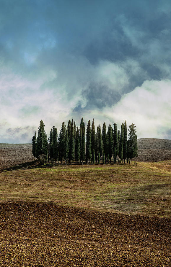 Cloudy afternoon in Toscany Photograph by Jaroslaw Blaminsky