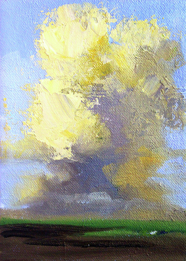 Cloudy Day Painting by Nancy Merkle