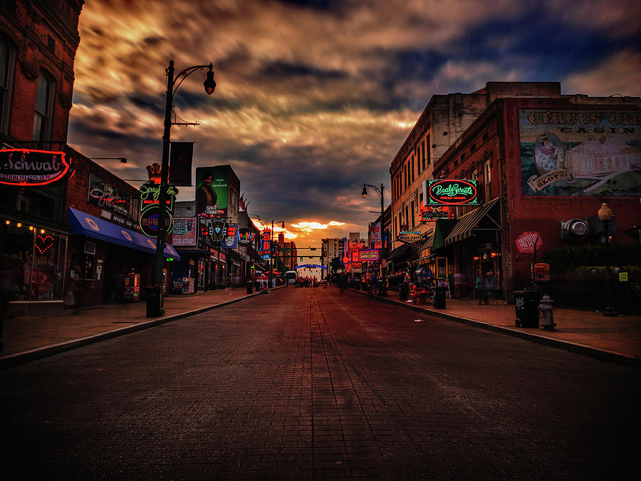 Cloudy Day on Beale Street Photograph by James C Richardson