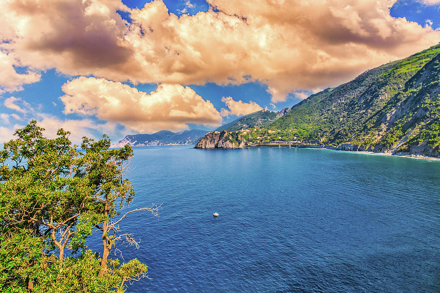cloudy sky on Ligurian coast Photograph by Vivida Photo PC