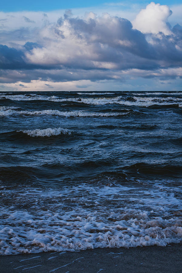 Cloudy Sky Over The Stormy Sea Photograph By Elina Lieltiruma