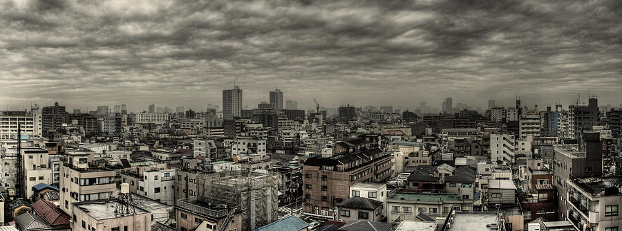 Cloudy Tokyo Skyline Photograph by Chris Jongkind