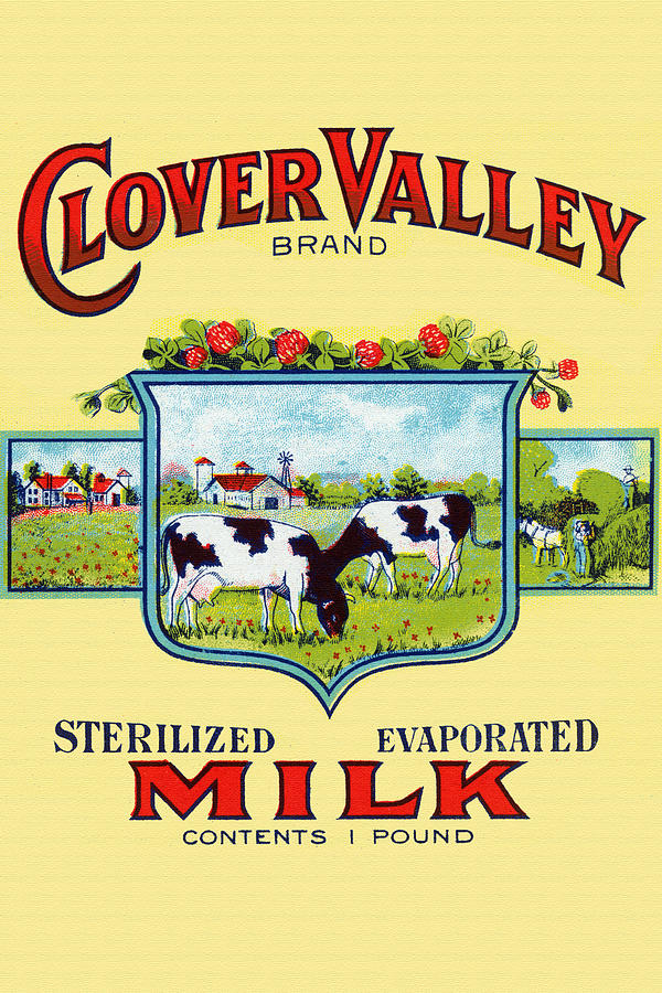 Clover Valley Brand Sterilized Evaporated Milk Painting by Unknown