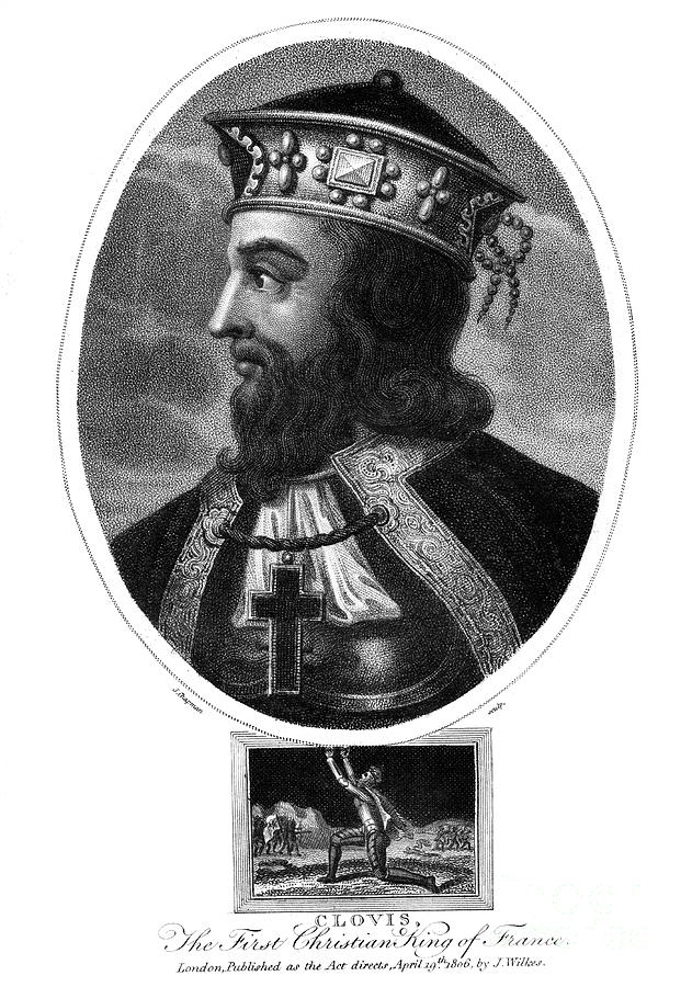 Clovis, The First Christian King Drawing by Print Collector