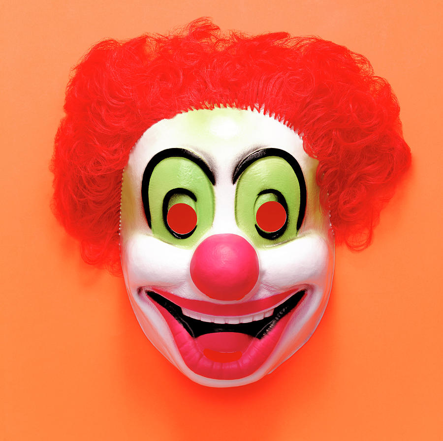 Halloween Drawing - Clown Mask With Red Hair by CSA Images