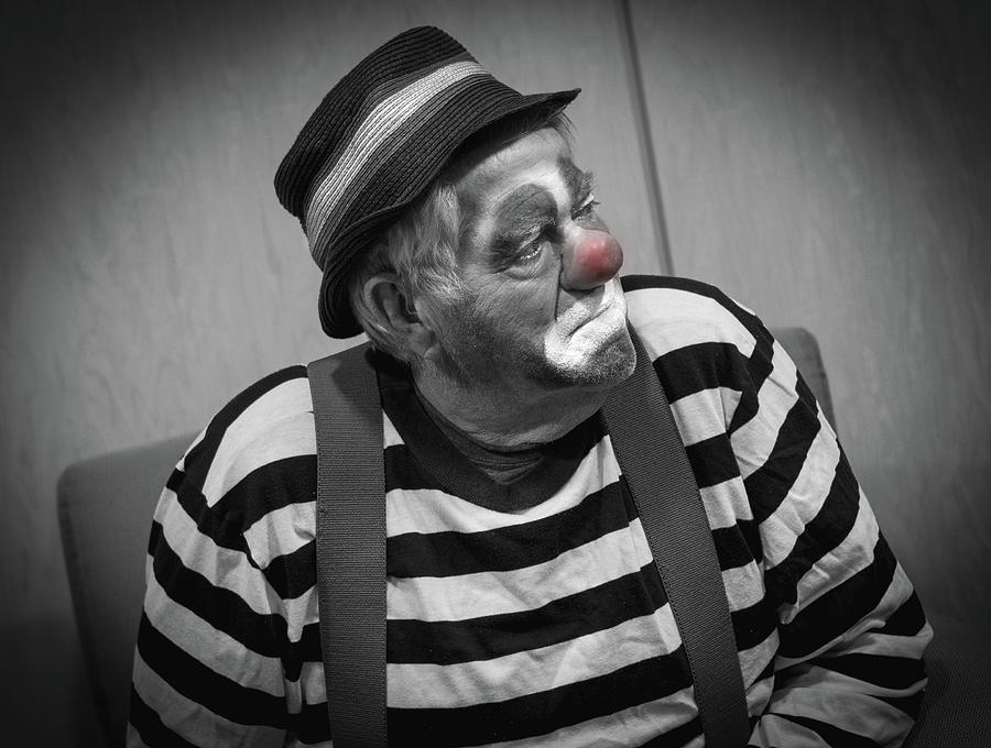 Clown Reflecting  Photograph by Phil S Addis