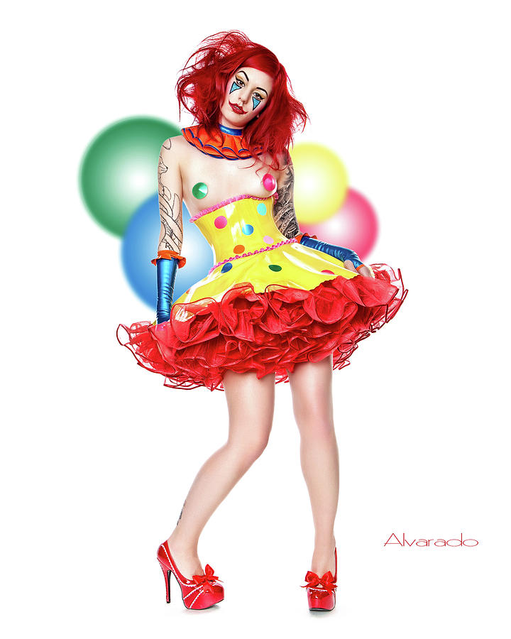 Clowning Around Digital Art by Robert Alvarado. 
