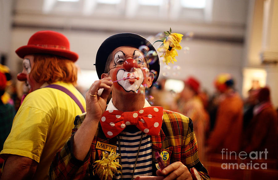 Clowns Gather For The Joseph Grimaldi Photograph by Matthew Lloyd