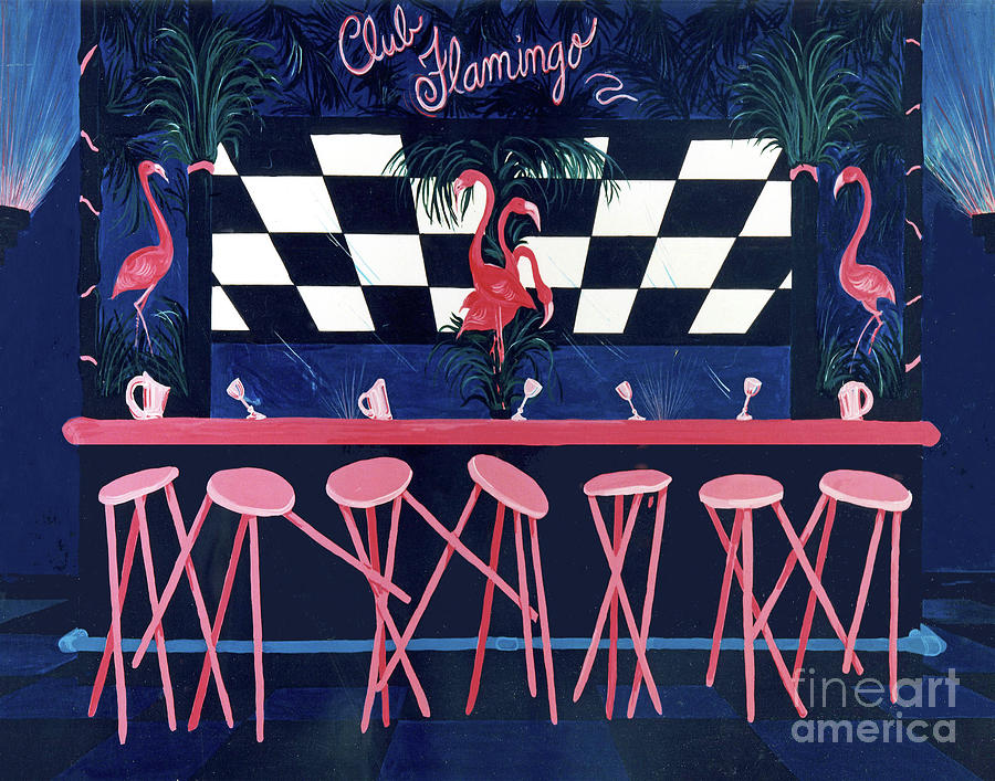 Flamingo Painting - Club Flamingo by Lizi Beard-Ward
