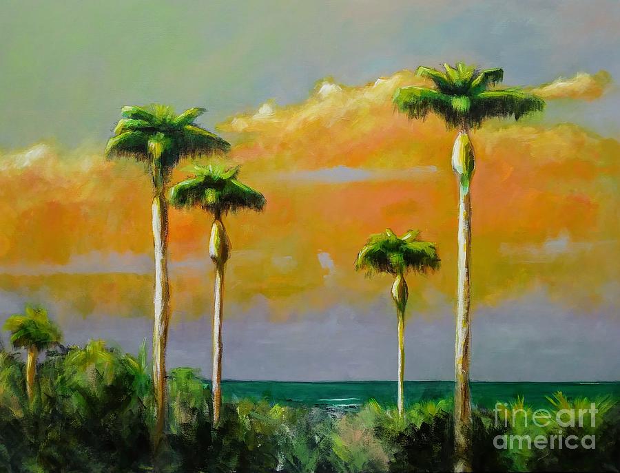 Palm Cluster Painting by Frances Marino