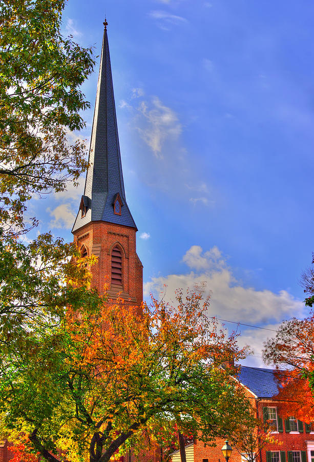 Clustered Spires Series - All Saints Episcopal Church No. 8c - Frederick Maryland Photograph by Michael Mazaika