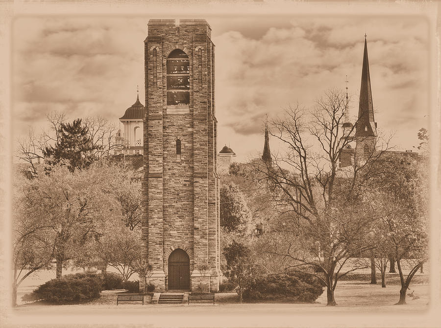 Clustered Spires Series - Joseph Dill Baker Carillon and the Clustered Spires No. 5S - Frederick Md Photograph by Michael Mazaika