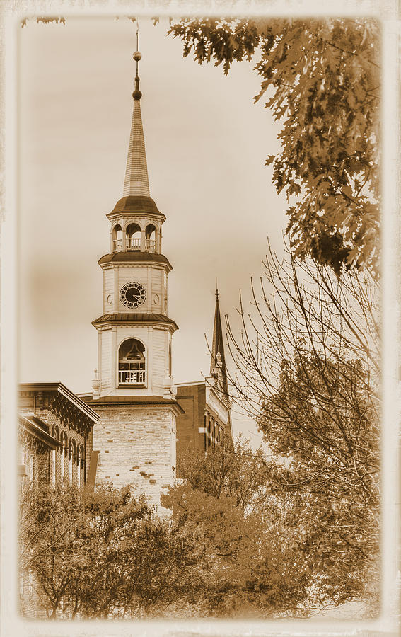 Clustered Spires Series - Trinity Chapel United Church of Christ No. 3as - Frederick Maryland Photograph by Michael Mazaika