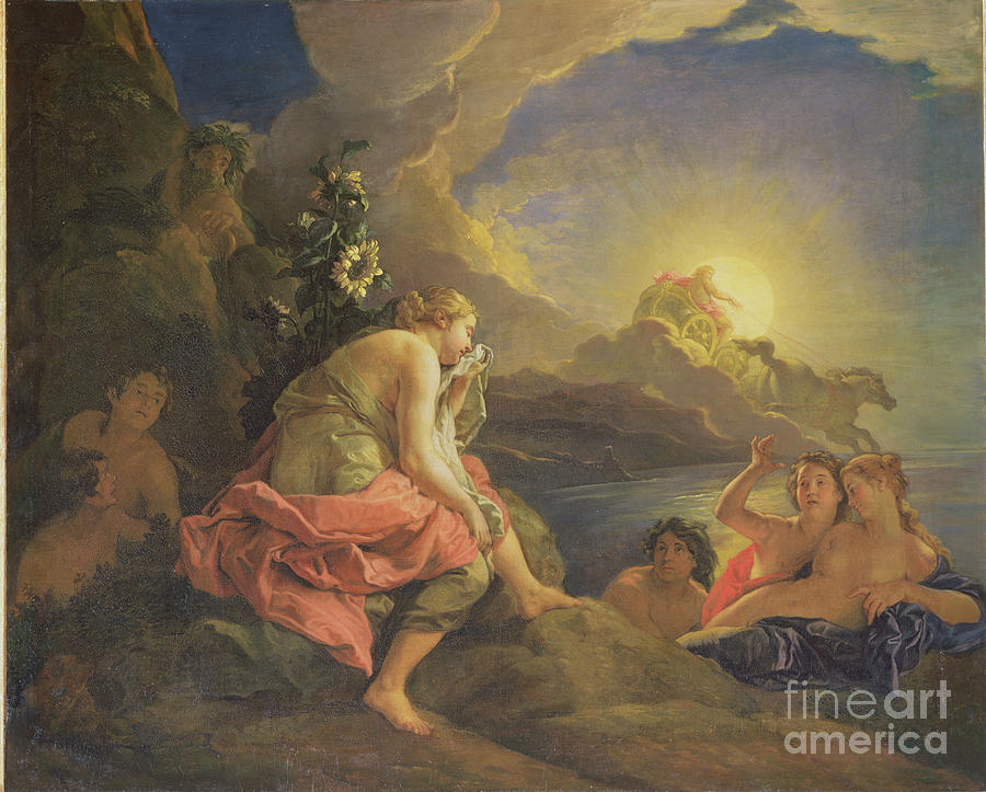 Clytie Transformed Into A Sunflower, 1688 Painting by Charles De