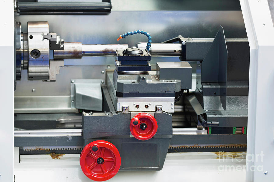 Lathe Photograph - Cnc Lathe by Microgen Images/science Photo Library