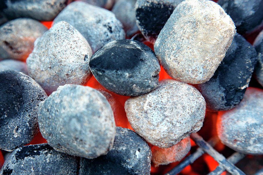 Coal Briquettes For A Barbecue Photograph by Petr Gross
