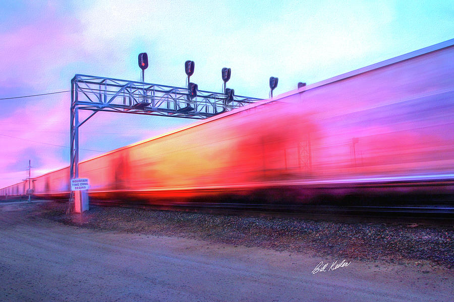 Coal Train Aglow Photograph by Bill Kesler