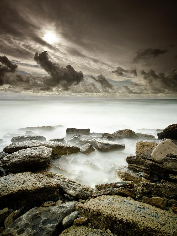 Coast In Stormy Evening Photograph by Paulo Dias Photography
